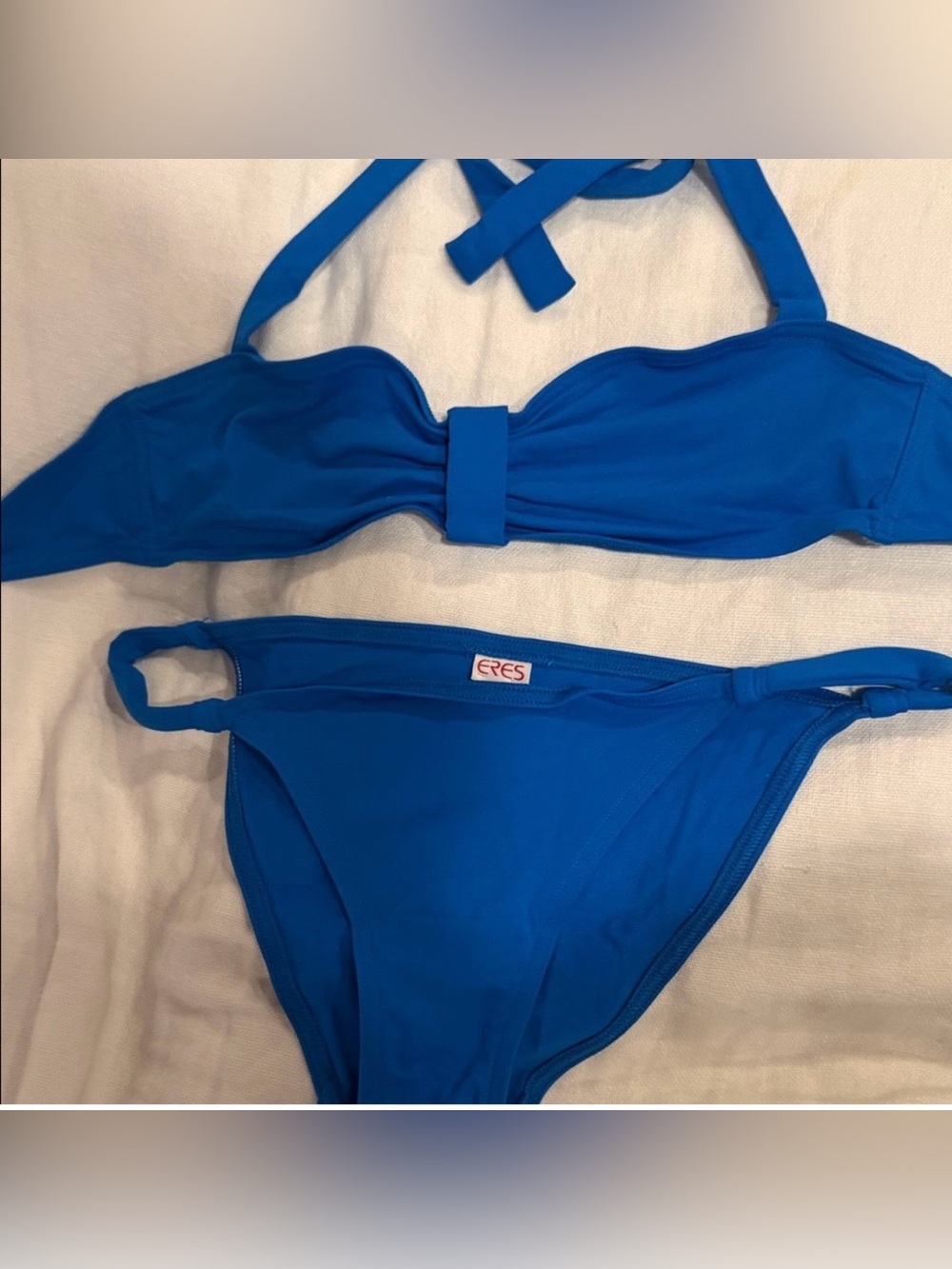 Eres Blue Bandeau Bikini Set
